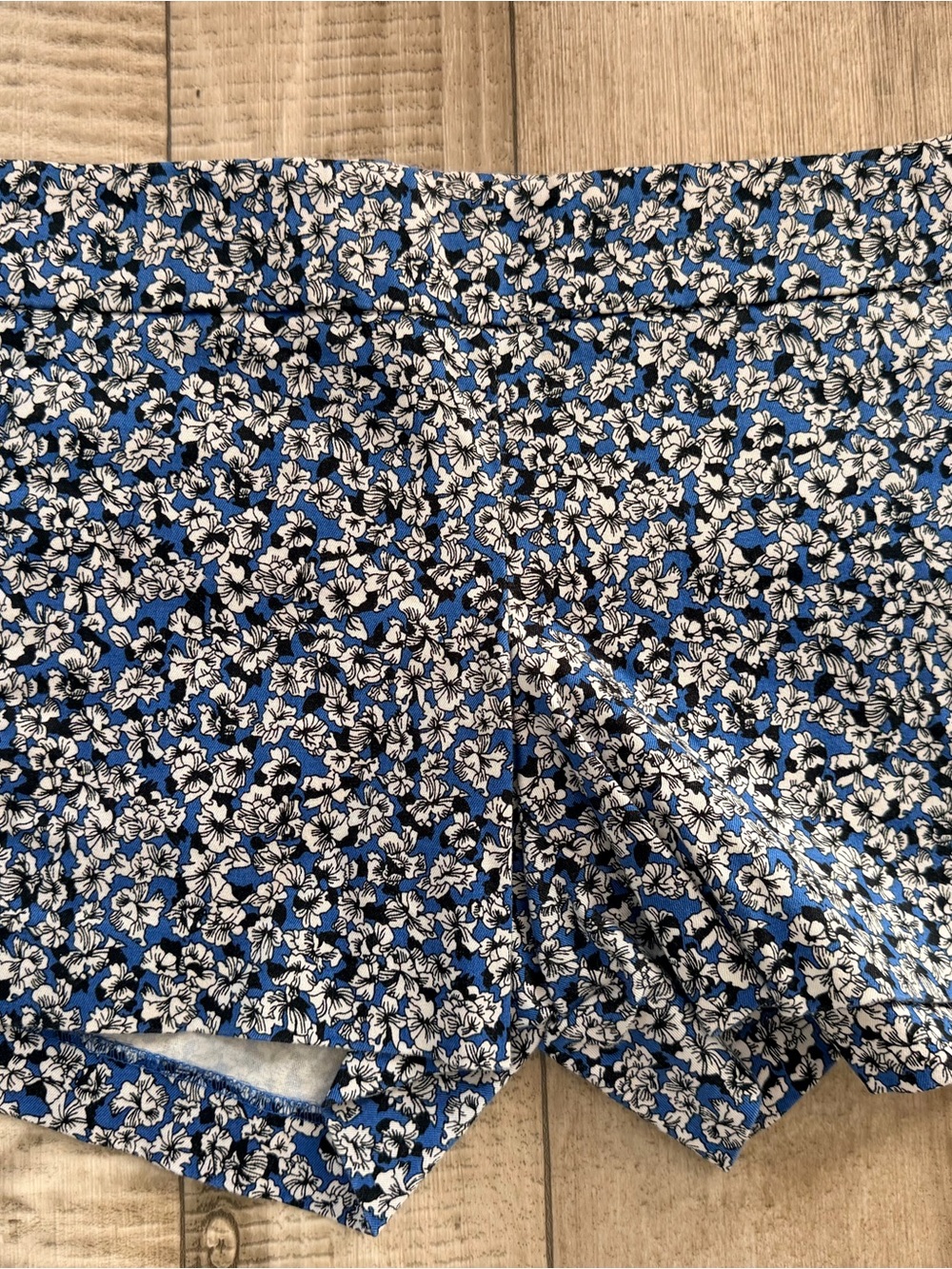 J. Crew Blue and White Floral Shorts